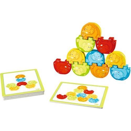 HABA- Jeu d'Encastrement Eléphants Cascadeur, 300145 300145