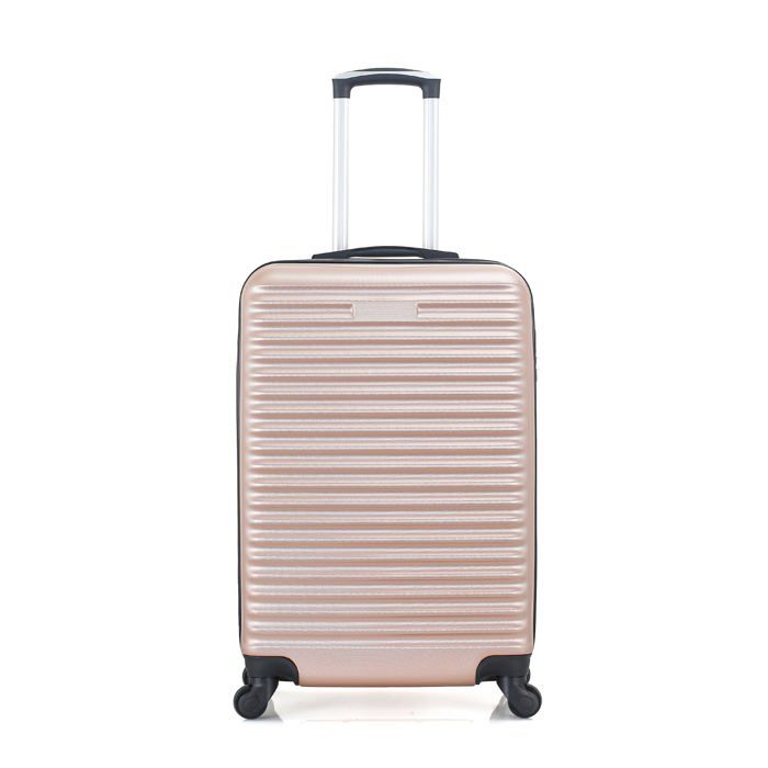 HERO – VALISE WEEK-END - ABS – 65cm – 4 roues – TANGRA – ROSE DORE