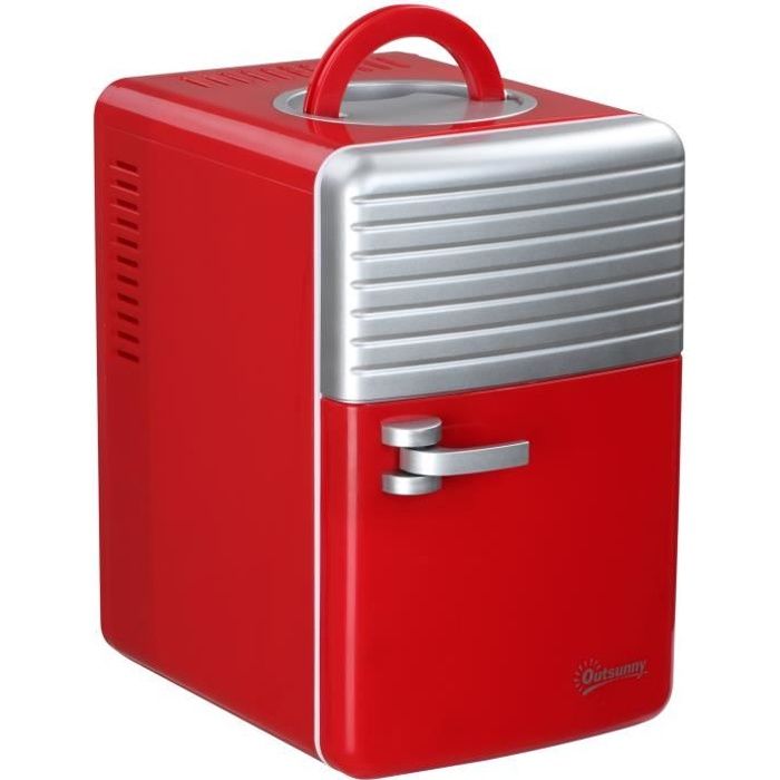Mini réfrigérateur portable rouge