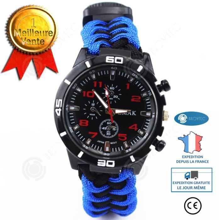 INN® Sports de plein air escalade camping sauvetage montre parapluie corde montre bande en plein air hommes femmes personnalité surv
