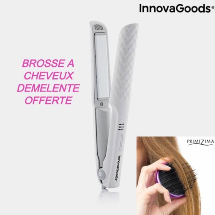 FER À LISSER RECHARGEABLE + BROSSE A CHEVEUX DEMELANTE OFFERTE