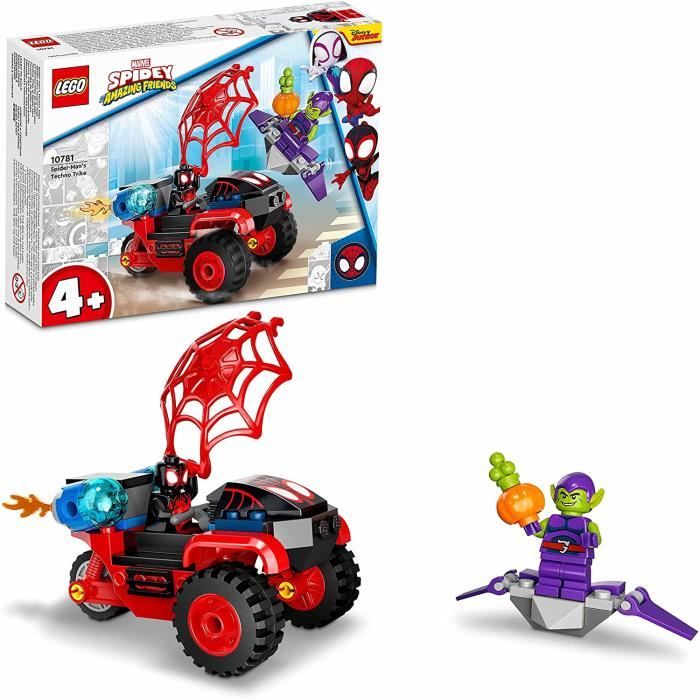 LEGO 10781 Marvel Spidey et Ses Amis Extraordinaires Miles Morales Le Techno-Trike de Spider-Man, Jouet Enfants 4 Ans