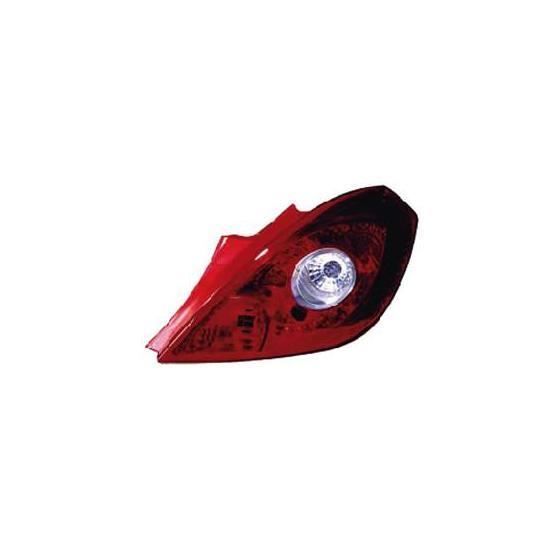 Feu arrière droit OPEL CORSA D phase 2, 2011-2014, rouge/blanc, (3 portes), Neuf.