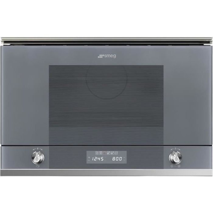 smeg - micro-ondes gril encastrable 22l 850w argent - mp122s1