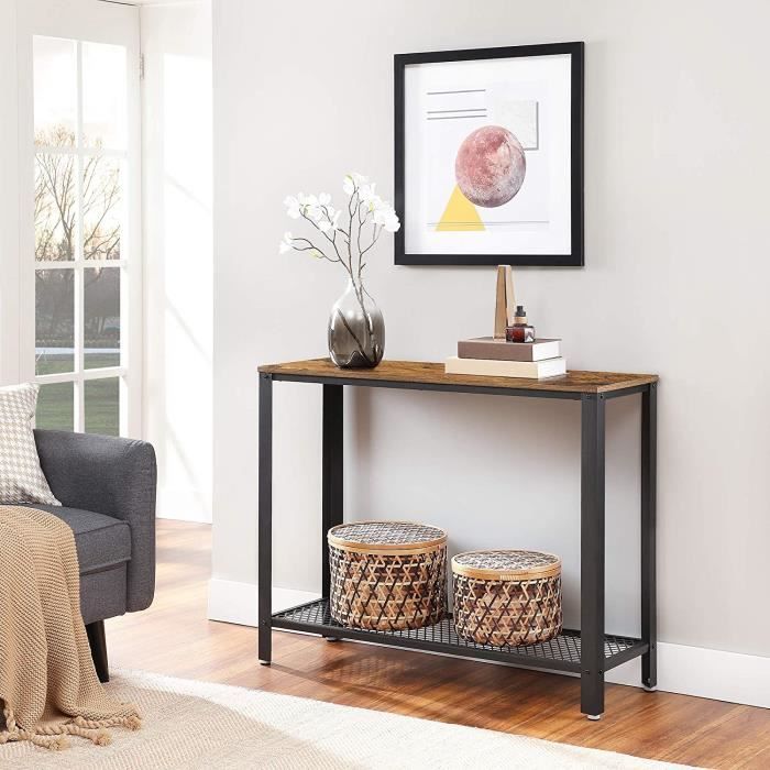 VASAGLE Table de Console, Table d’Appoint, Table d'entrée, Table de Salon pour Entrée, Salon, Chambre, Vintage LNT80X