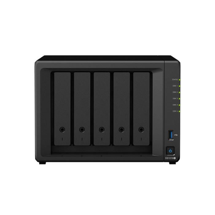 SYNOLOGY DiskStation DS1019 + NAS Logement 5 baies 2x M2 - Noir