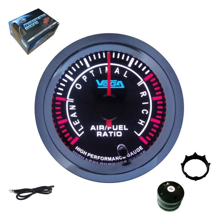 Manomètre Vega® haute précision richesse Air-Essence AFR 7 couleurs 52 mm