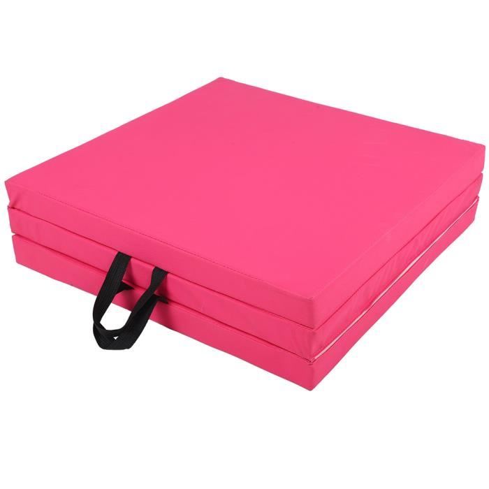 VGEBY Tapis de Gymnastique Sports Pliant Gym Exercice Workout Formation Enfant Gymnastique Danse Fitness Tapis De Yoga (Rose)