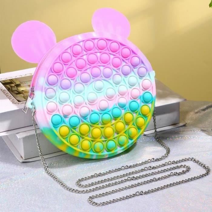 HYM17988-Sac Bandoulière-fidget toys Toy Anti Stress, popit Jeux Pas Cher, Multicolore popite fijets Toys -Mickey