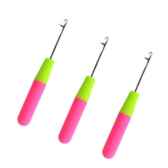 Set De 5 Crochets à Dreadlocks AUGSUN - Aiguilles à Crochet 0.75mm Avec Manche Bambou - Pour Tressage Afro