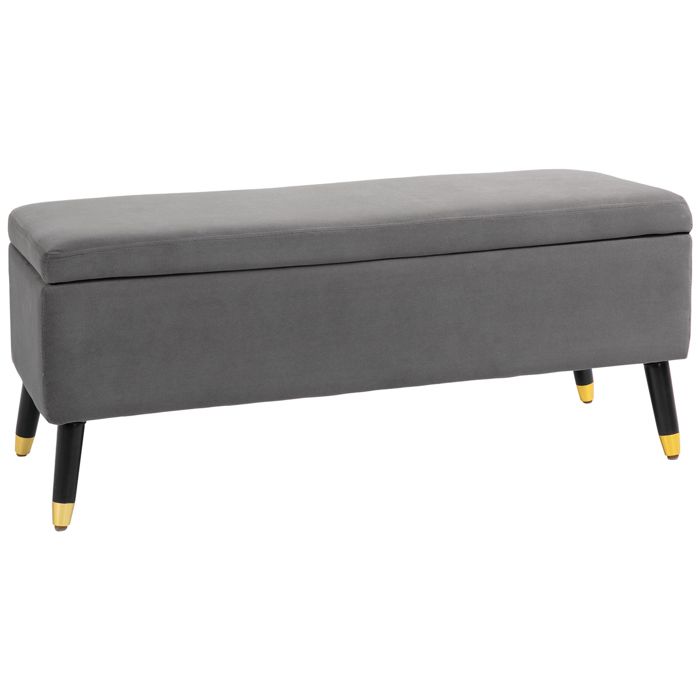 Banquette Avec Rangement, Banquette Rembourrée En Velours Avec Coffre