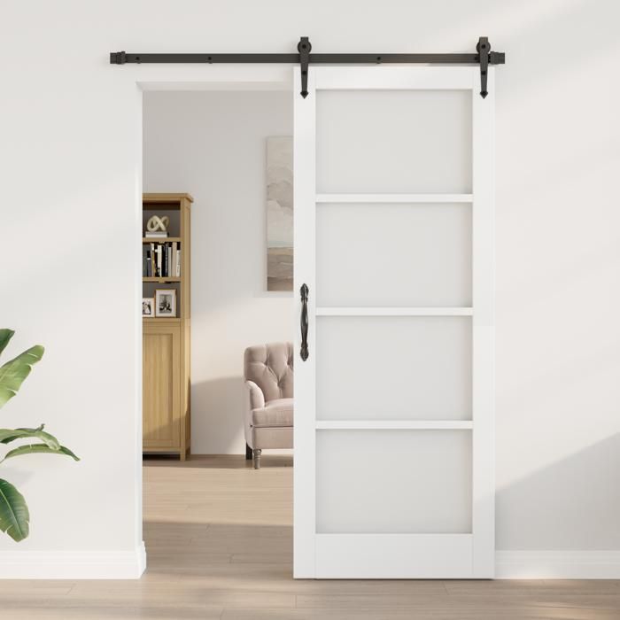 vidaXL Porte intérieure ORKDAL Blanc apprêté 83 x 211 cm 4102696