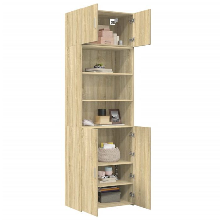 RemiseArmoire de rangement/Buffet bas/Armoire de salon - grand espace - chêne sonoma 70 x 42 5 x 225 cm *aspect pratique8733749