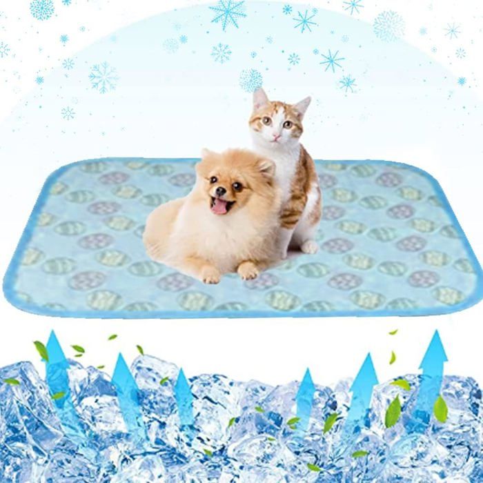 Tapis rafraîchissant pour animaux de compagnie adapté aux chats et aux chiens non toxique portable lavable confortable