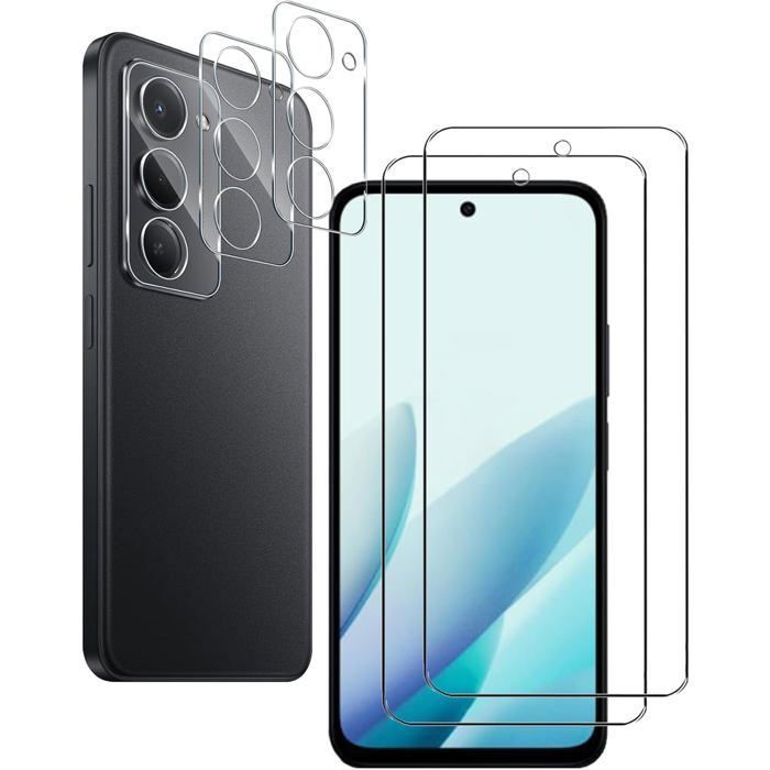 Pack De 4 Films Verre Trempé Pour Xiaomi 15T - 2 Pour Écran + 2 Pour Caméra Arrière - 9H