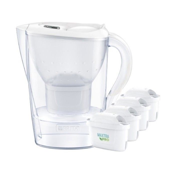 Carafe Brita Marella XL 3.5L + 4 Filtres Maxtra Pro Pure Blancs