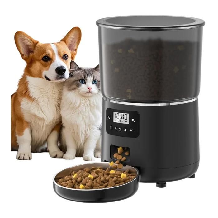 Comparer les prix de Distributeur de Croquettes Chat Automatique Chien-4L Gamelle Chat Automatique avec Minuterie Programmable1-4 Repas par Jour