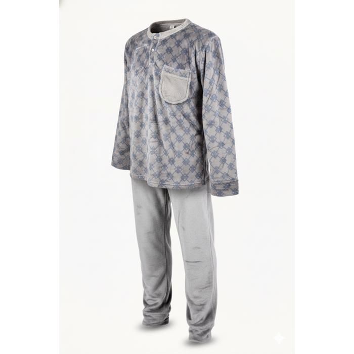 Pyjama Femme Kisses&Love - Manches Longues 100% Coton - Confort Toute L'année