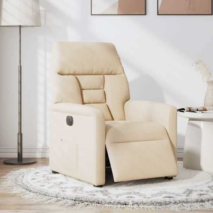 Bestseller Fauteuil inclinable électrique - BURKE - Pour Adulte/enfant - 1 PLACE - beige tissu microfibre - 72x90x99 cm FF2283