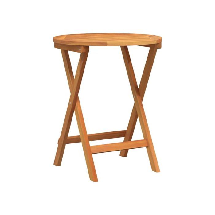vidaXL Table de jardin pliante Carrée 60x60x72 cm Bois massif Acacia