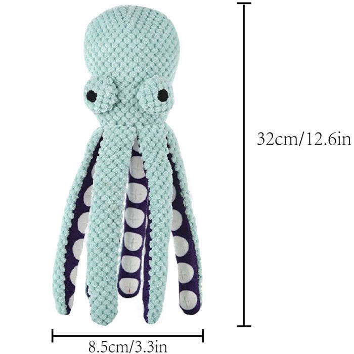 Meilleurs prix pour Jouet poulpe sonore pour chien - Phoesky - 32x8.5 cm - Anti-démolition - Soulage lennui - Compagnonnage