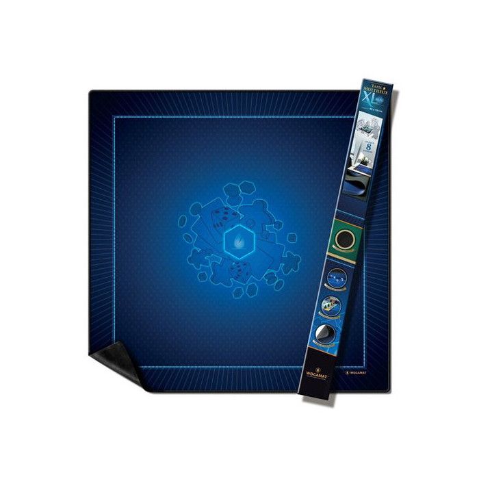 WOGAMAT Tapis Multijeu Saphir – 60x100 Cm – Néoprène 3 Mm – Glisse Parfaite Pour Cartes Et Dés – Bleu Saphir