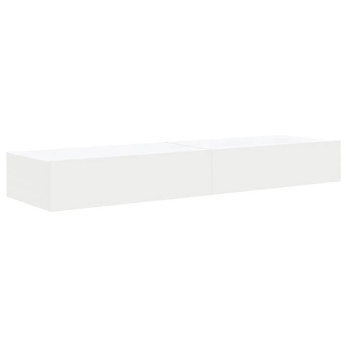 Bon plan Meubles TV avec éclairage LED - 2 pcs - MODERNE Meubles TV avec éclairage LED 2 pcs blanc 60x35x155 cm 63733