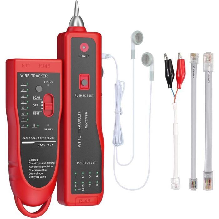 Wire Tracker RJ11 RJ45 Finder Ethernet LAN Multifonction Toner Tracer ...