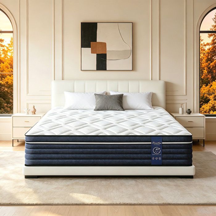 Matelas 140x190 cm - Épais 28 cm Hybride mémoire de Forme et Ressorts Sommeil Profond et Silencieux Respirant Soutien Parfait