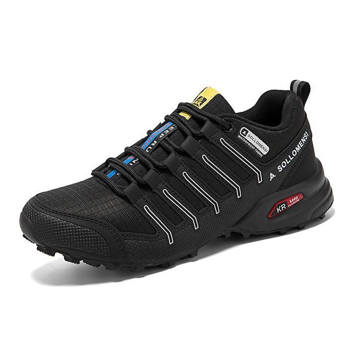 Chaussures Basses de Randonnée Homme Chaussures de Trekking Respirantes Antidérapantes Pour Marche en Plein Air - Noir