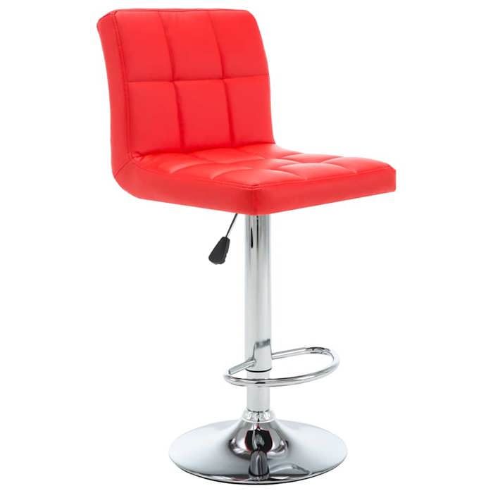 Soldes d’automneRouge Siège Haute Pour cuisine - 40x47x(90-111)cm - Lot de 2 Tabourets de bar - rouge similicuir 2484358019912