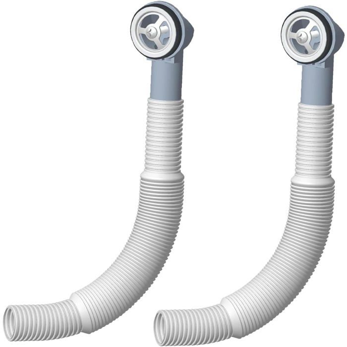Kit Trop Plein Évier - 2 Pièces - Acier Inoxydable Et PVC - Tuyau Réglable Anti Débordement - Cuis MINI LAVE-LINGE – MINI MACHINE