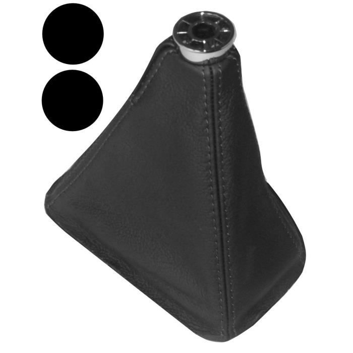 AERZETIX - Soufflet De Levier De Vitesse En Simili Cuir Avec Couture/surpiqûres Couleurs Variables (noir Avec Surpiqûres Noires