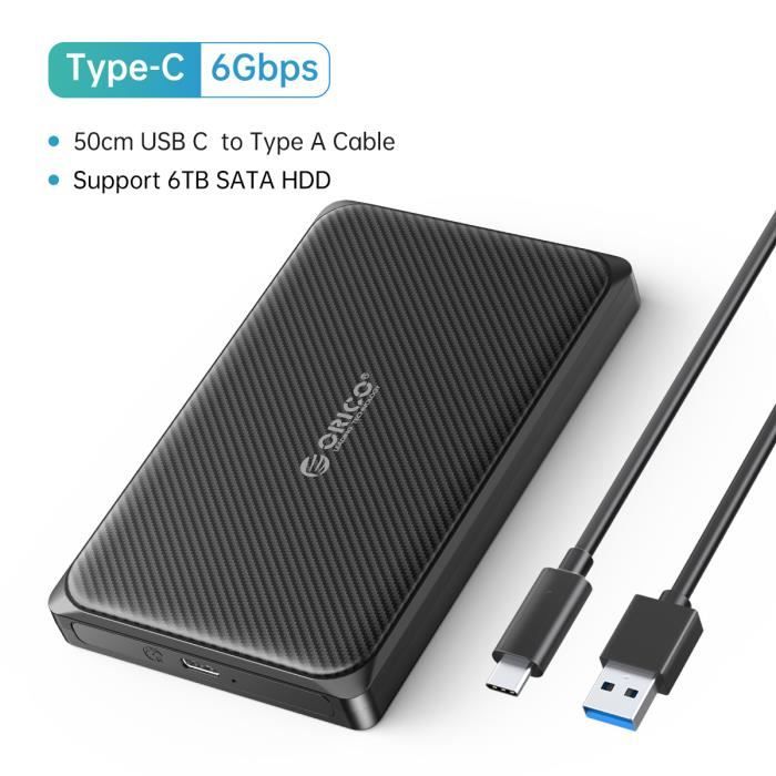 Boîtier Externe Pour Disque Dur 2.5" SATA/SSD - USB 3.0 5 Gbps Avec UASP - Transformez Votre HDD En Disque Portable