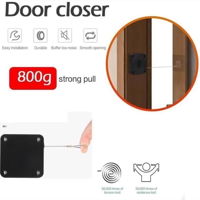 POHOVE Ferme-porte automatique sans choc pour porte de chambre à coucher 