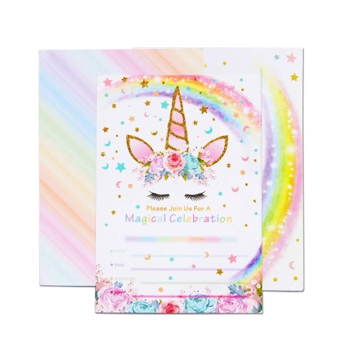 Amztm Cartes D Invitation Avec Enveloppes Pour Baby Shower Anniversaire Fille Enfant Decorations Et Accessoires De Fetes De Licor Achat Vente Faire Part Invitation Amztm Cartes D Invitation 3811 Cdiscount