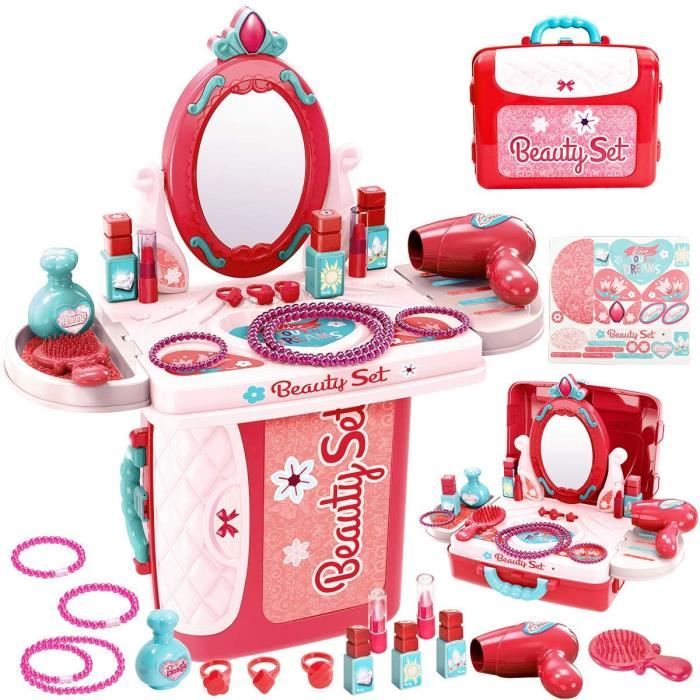 Set De Beauté Pour Enfants JugaToys – Mallette Avec Sèche-cheveux Jouet Et Accessoires – Jeu D'imitation Dès 3 Ans – Cadeau Créatif