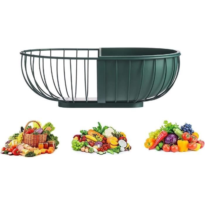 Grand Panier En Osier Ronde 42 Cm - Corbeille à Fruits Déco Campagne - Idée Cadeau