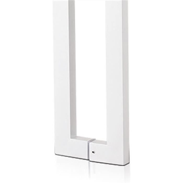 Poignée De Porte Longue 24 Pouces, Tirée Carrée En Acier Inox 304 Noir - Idéale Pour Entrée, Terrasse, Portes Doubles Et Plus