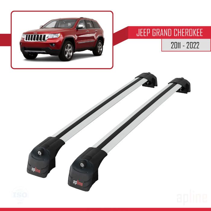 Compatible avec Jeep Grand Cherokee (WK2) 2011-2022 Barres de Toit ACE-2 Railing Porte-Bagages de voiture -GRIS
