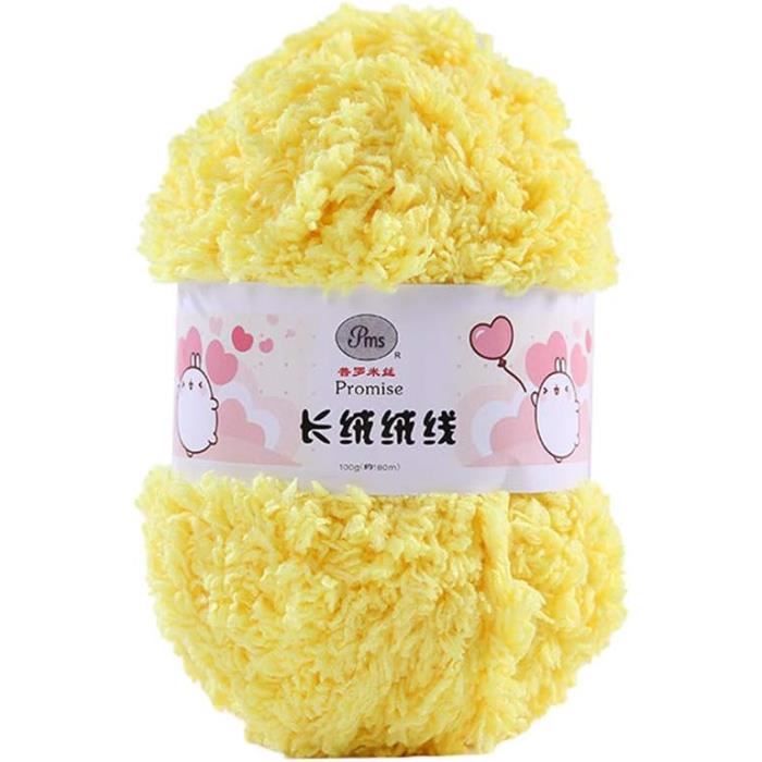 10 Pelotes 100% Laine Pure Jaune - Fabriqué En France Pour Tricot Et Crochet