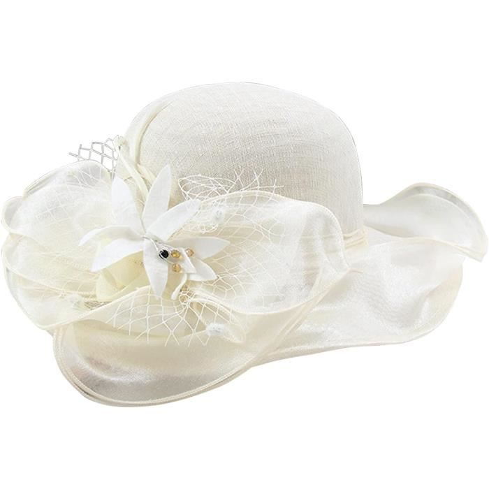 Femme Bibi Chapeau Mariage Elégant Bonnet Nuptiale Mariée Vintage  Fascinator Hat Britannique Avec Voilette Fleur Bandeau Coif[J1706] -  Cdiscount Au quotidien