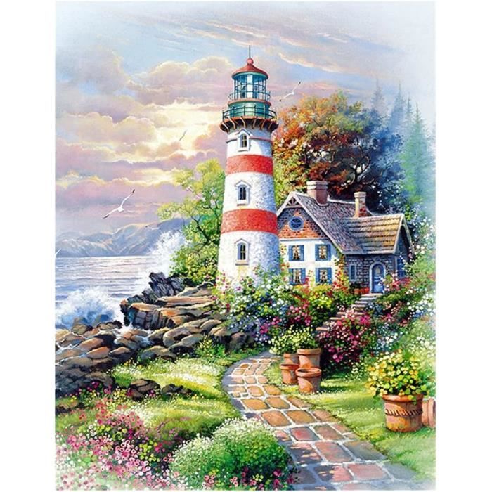 Diamond Painting Strass Complet Kit Grand Broderie Diamant Peinture Pont Du Lac Diamant Painting