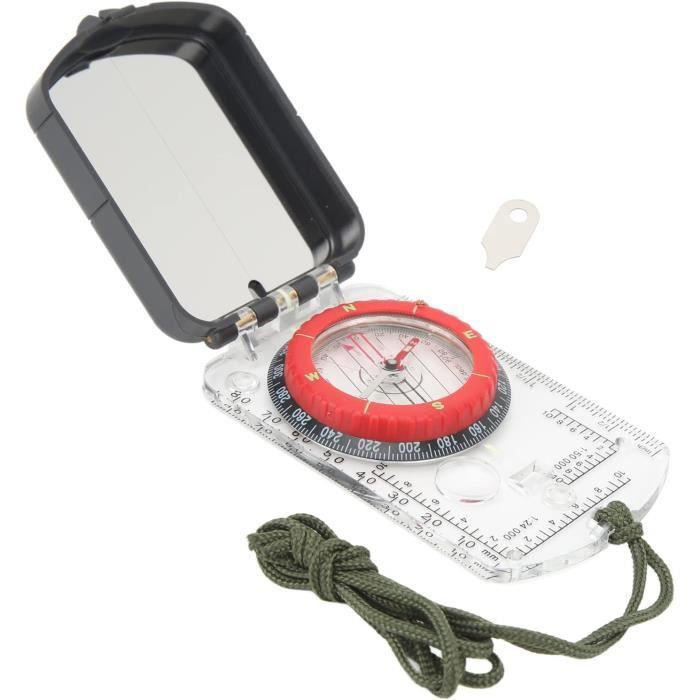 Mil-Tec Boussole De Carte 10 Fonctions - Outil De Survie Multifonction Noir