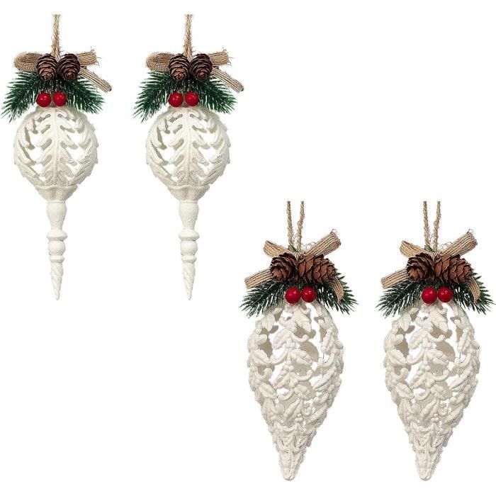 Lot De 3 Flocons De Neige En Mousse Blanche - 19,5x19,8 Cm - Décoration Noël DIY à Peindre Ou Décorer