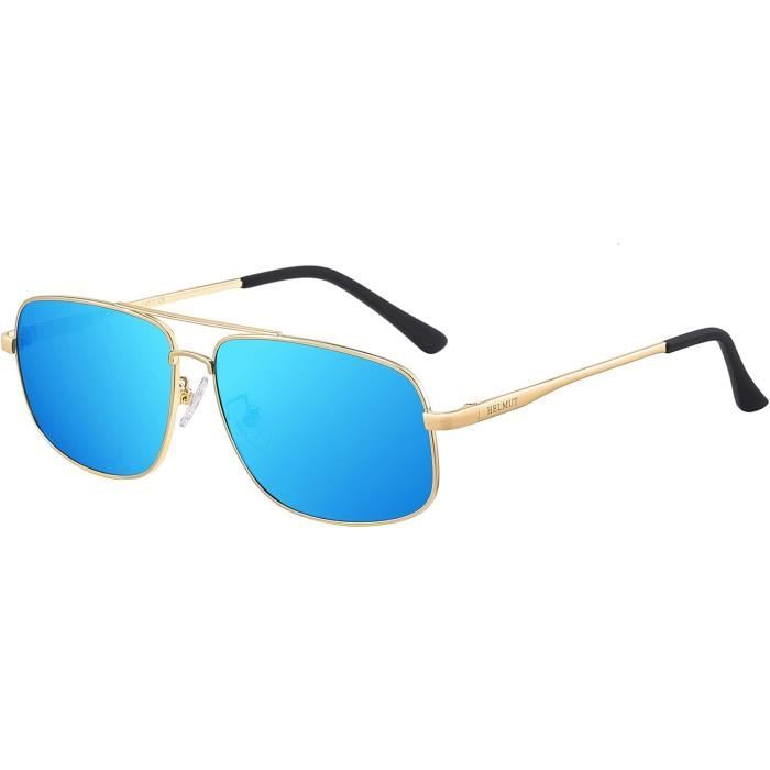 Lunettes De Soleil Homme Rectangulaire Polarisees En Metal Anti Eblouissement u5370 Achat Vente lunettes de soleil Homme Cdiscount