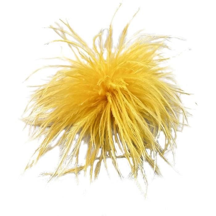 Broche Plume Autruche MoreChioce - Accessoire Cheveux Et Vêtements