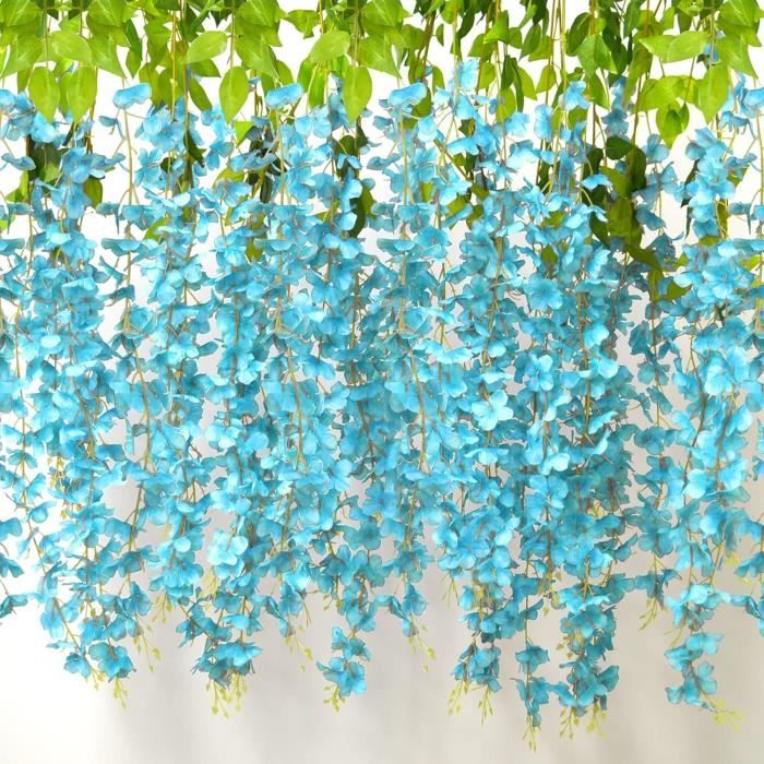 Guirlande Glycine Artificielle 2.1m - Lot De 2 - Décoration Murale Intérieur/extérieur - Mariage, événement