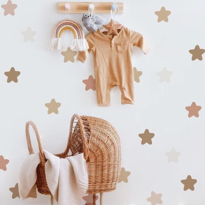 Lot De 12 Stickers Muraux En Bois Marguerites - Décoration Chambre Enfant