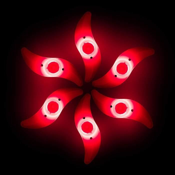 6pcs Feux De Trajet De Nuit Voiture Velo Velo Roue Pneu Velo Parle